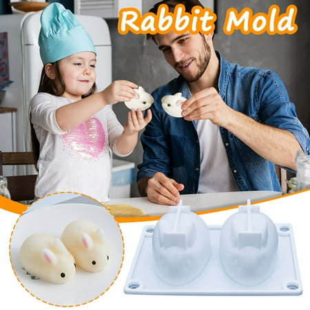 

KEVCHE 3D Easter Bunny Silicone Rabbit Shape Cake Chocolate Desser Silicone Mold