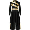 thumbnail image 4 of iiniim Girls Liturgical Praise Dance Dress Worship Asymmetric Tunic with Palazzo Pants Outfit Black 10, 4 of 7