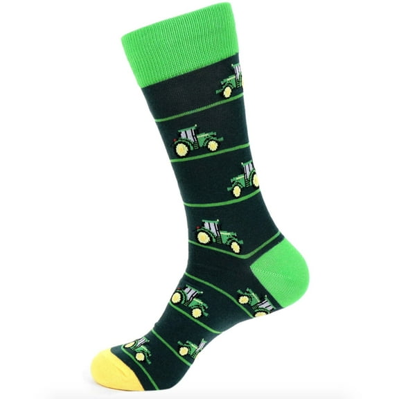Urban-Peacock Men's Novelty Fun Socks - Farmer's Tractor, Green - 1 Pair