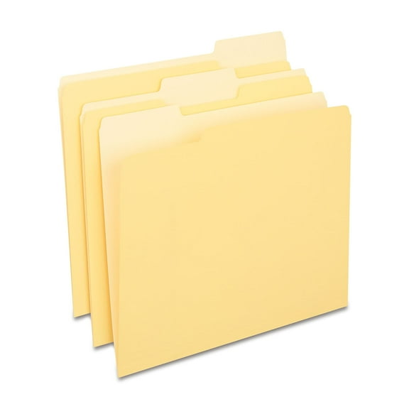 Staples File Folders 3-Tab Letter Size Yellow 24/Pack (659800) 13844/TR13844