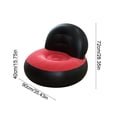 thumbnail image 3 of Sofá inflable para acampar, casa y exteriores, plegable y portátil, con superficie aterciopelada (rojo), 3 of 6