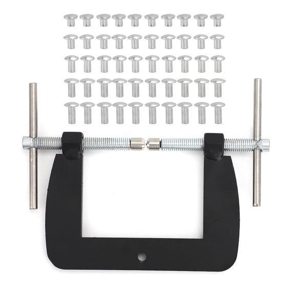 IronLane 1/8" Semi Tubular Rivet Tool Kit for Vent Window Restoration Soft Steel Aluminum Rivets Automotive Repair Tool