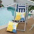 Yellow Blue Outdoor Pillow Cover 16X16 Inch Set of 2 Outdoor Waterproof