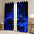 thumbnail image 2 of Feelyou Racing Car Blackout Curtains 2-Pack (42x63), Honeycomb Abstract Window Curtains, 2 of 6