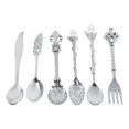 thumbnail image 1 of Juego de Cuchara Tenedor Spptty 6 Unidad Vintage Cuchara de Metal para Helado Café y Fruta cocina, 1 of 2