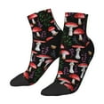 thumbnail image 2 of Bingfone Red Mushrooms Design Patterned Men'S Women'S Casual Cotton Socks, 2 of 9
