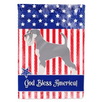 Carolines Treasures BB8431GF Schnauzer American Flag Garden Size  Small multicolor