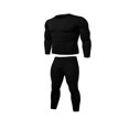 thumbnail image 1 of 2pcs Men Thermal Underwear Set Winter Long Johns Pajama Set Fit Tops Bottoms Winter Warm Velvet Inner Wear, 1 of 7