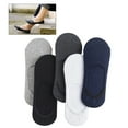 thumbnail image 2 of Eease 5 Pairs Men's Low Cut Socks No Show Invisible Anti-Skid Socks for Summer (Random Color), 2 of 7