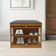 thumbnail image 6 of Miumaeov Shoe Bench with Cushion 2 Tier Shoes Cabinet Shoe Storage Orgainizer Rack For Entryway, 6 of 14