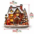 thumbnail image 6 of Christmas Village Decor, Wooden Alpine Village House Tabletop House with Soft Light for Mantel Shelf Desk and Table, 4.72 x 4.33 x 0.79 in, 6 of 6