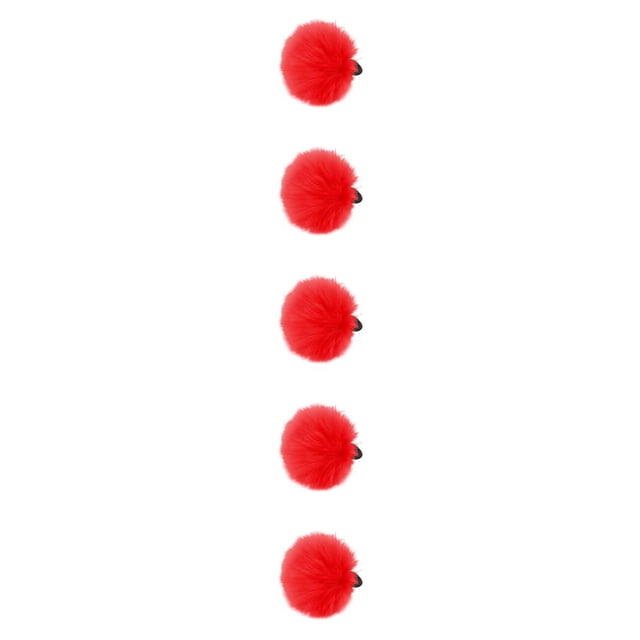 ZLight Chouchous pour Cheveux à Fausse Pompon Tendance Coréenne Filles Élastique Attache Queue de Cheval Bande pour Cheveux Accessoires pour Cheveux Rouge P Ensemble de 5