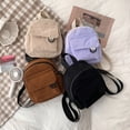 thumbnail image 2 of Mini mochila de pana para mujer, morral pequeño de Color sólido, sencillo, informal, para viaje, 2022 Fivean unisex, 2 of 2