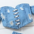 thumbnail image 6 of Sngxgn Baby Girl Outfit Long Sleeve Pullover Tops with Pants 2pcs Set Clothes(Blue,110), 6 of 7