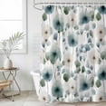 thumbnail image 6 of Polyester Fabric Watercolor Dandelion Shower Curtain, Spring Flowers Botanical Vintage Waterproof Bathtub Curtain Bathroom Decor Set with Hooks 72 x 96 Inches, 6 of 6