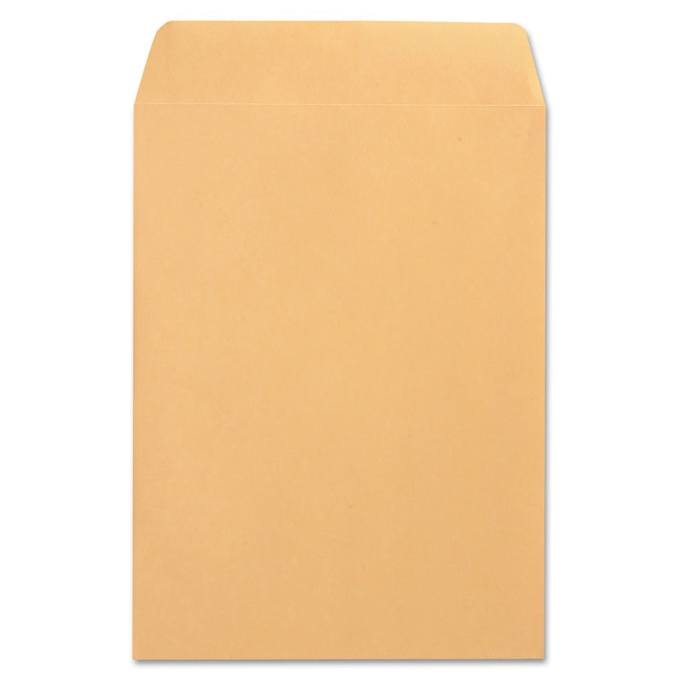 Universal® Center Seam 9" x 12" Manila Catalog Envelopes, Gummed Closure 28 Lb, Brown Kraft, Box Of 250