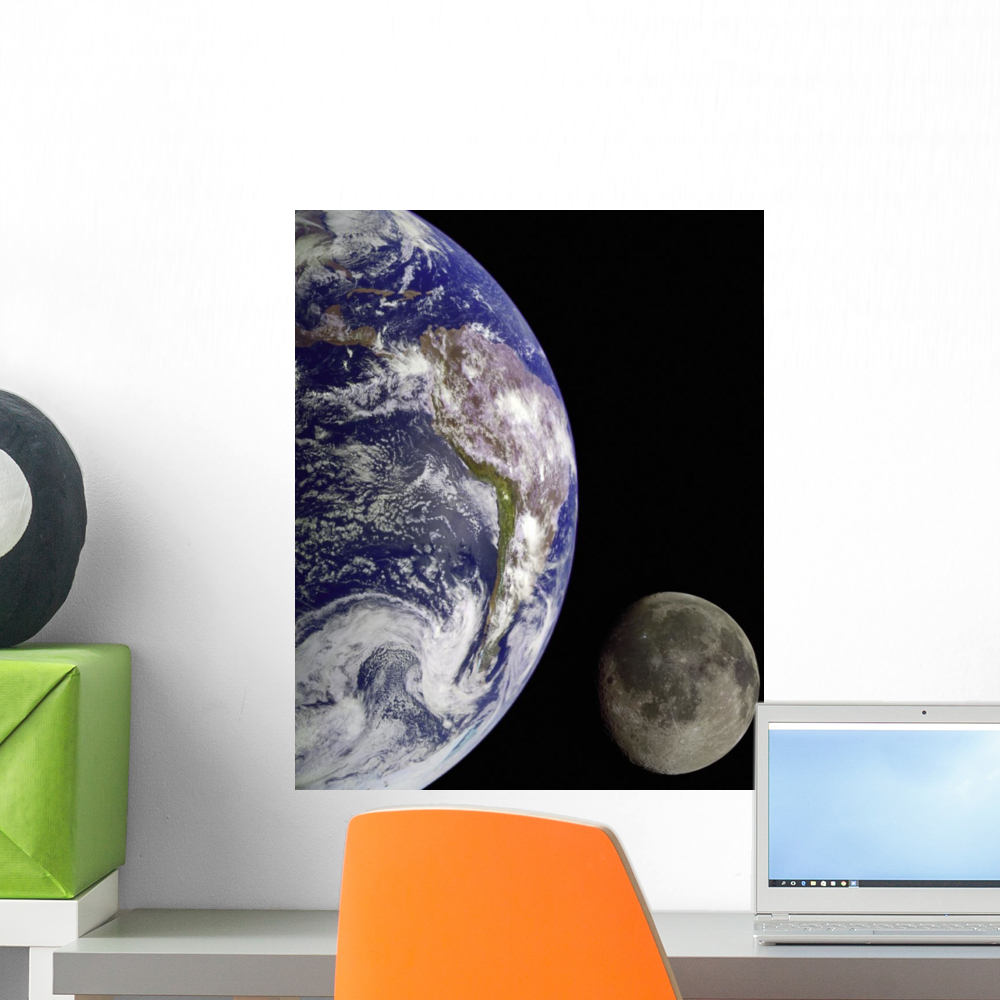 Earth from Outer Space Wall Mural by Wallmonkeys Peel and Stick Graphic ...