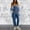 Blue, variant on ASFGIMUJ Women‘s Loose Fit Denim Overalls Casual Baggy Jeans Overalls with Adjustable Straps