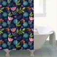 thumbnail image 4 of Pioneer Flower Floral Print Pattern Shower Curtain 72"x84", Bathroom Decorative Shower Curtain Set with 12 Hooks, Waterproof Washable, 4 of 6