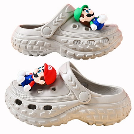 

Kid s Classic Graphic Garden Clogs Slip on Water Shoes Slides Sandals Beach Slipper Gray 11-11.5 Little Kids