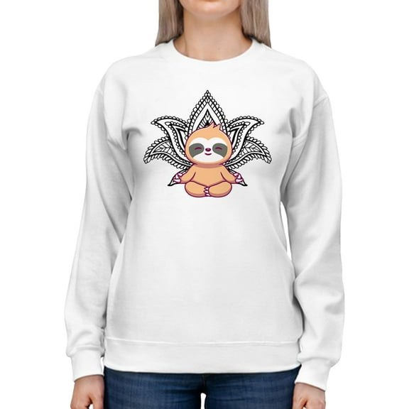 Meditating Sloth. Sweatshirt Women -SPIdeals Designs, Female XX-Large