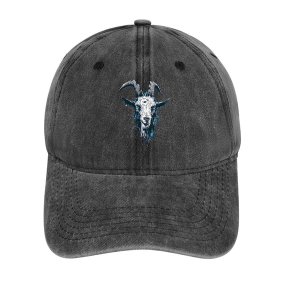 The Goat Charcoal Baseball Cap for Men Women, Adjustable Snapback Hats Cotton Hat