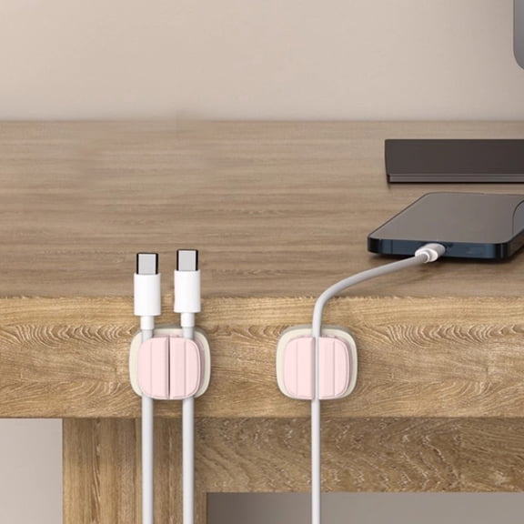 Cable Organizer Clip, Self-Adhesive Cord Holder for Desk, No Drilling Wire Management for Phone Charging and USB Cables, Wall and Car Interior Mount Accessory