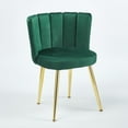 thumbnail image 3 of Cterwk Pack of 2 Armless Dining Chair with Golden Iron Legs, Velvet Side Chair for Dining Room, Living Room, Cafe, Green, 3 of 10