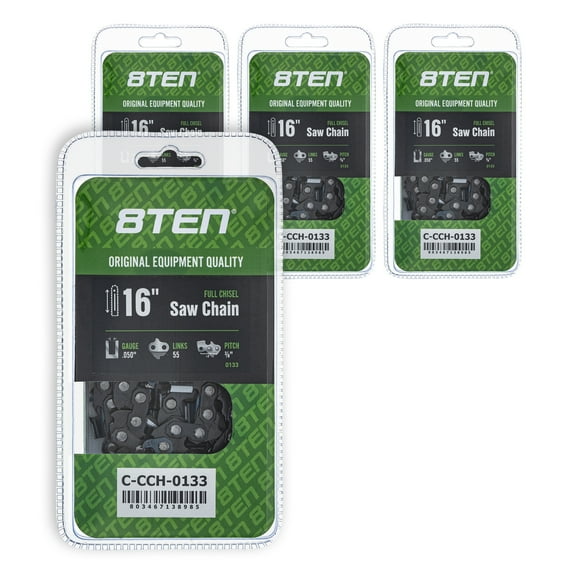 Full Chisel Chainsaw Chain 16 inch .050 3/8 55DL for McCulloch Stihl 4 Pack 810-CCC2355H