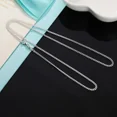 thumbnail image 2 of 925 Sterling Silver 40-75CM LONG 2mm Width Side Chain Necklace For Women Man Fashion Wedding Charm Jewelry, 2 of 5