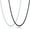 2Pcs Silver + Black, variant on 2 Pcs Chains for Men, 4mm Stainless Steel Silver Tone Gold or Black Wheat Necklace Chain for Men Women, 16, 20, 24, 28, 32 Inch