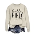 thumbnail image 4 of Tiweut Sweatshirt Women Letter Print Sweatshirt Long Sleeve Loose Pullover Crew Neck Lady Tops, 4 of 4
