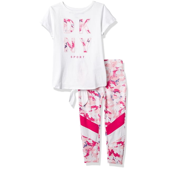 DKNY Girls' Toddler 2 pcs. Set, Bright White, 2T
