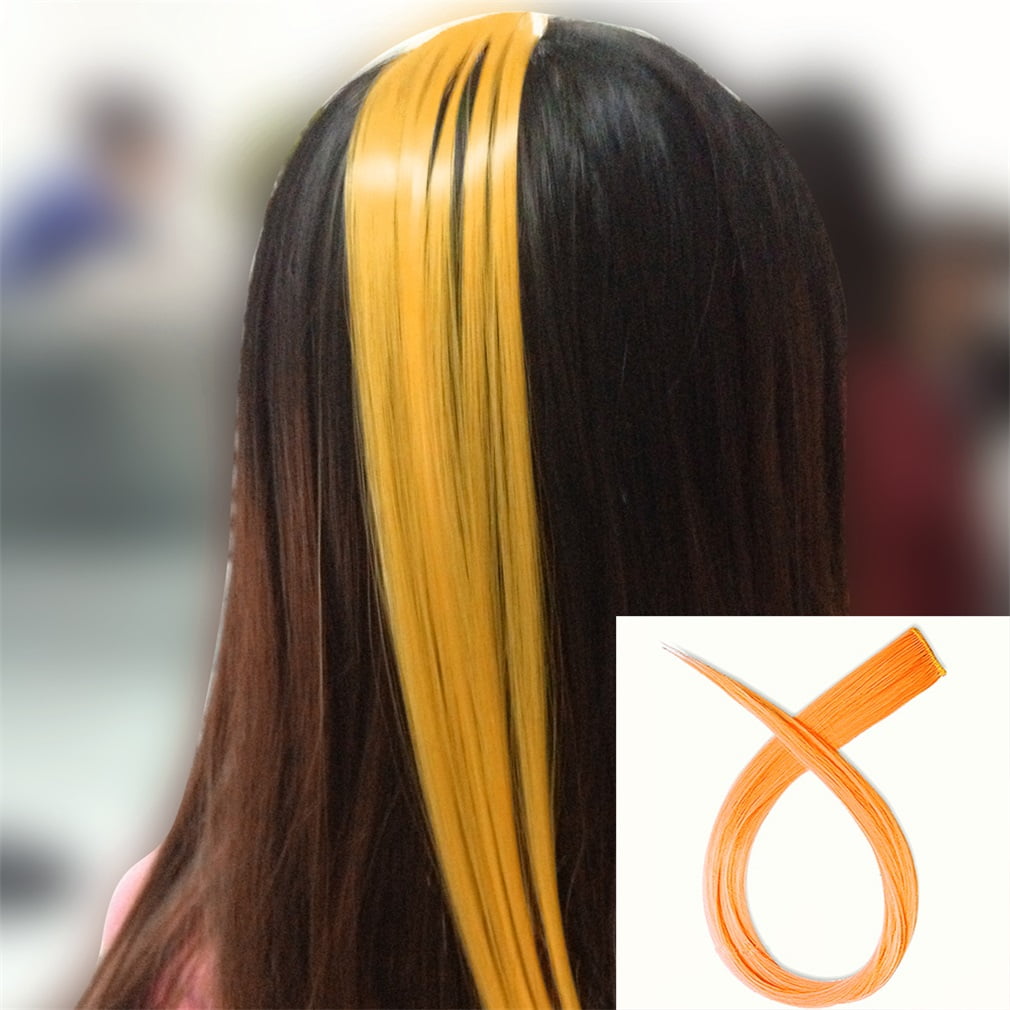 Colored Colorful Clip On In Hair Extension is very Unique Hairpieces