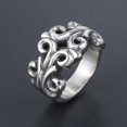 thumbnail image 2 of Retro Fashion Titanium Steel Hollow Flower Rings Vivid Butterfly Female Ring Sa35, 2 of 4