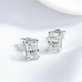 thumbnail image 4 of 2.30Radiant Cut Moissanite Solitaire Women's Stud Earrings 14K White Gold Plated, 4 of 4
