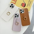 thumbnail image 4 of Compatible with iPhone 14 Pro Max Ring Stand Case 360 Degree Rotation Holder Kickstand Stand PU Leather Slim Luxury Shockproof Cover for Women Girls Purple, 4 of 9
