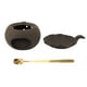 thumbnail image 1 of Tostador de té de cerámica, calentador de té de hojas sueltas, olla para hornear con fragancia de té con cuchara de acero inoxidable, 1 of 10