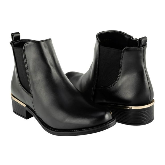 Botín Moda Casual Tacón Dama Fusión 06089 negro 23.5