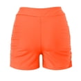 thumbnail image 6 of DHFJKG Summer Swim Shorts For Women Solid Color Ruched High Waist Tummy Control Swimwear Bottoms Comfortable Water Sports Versatile Beachwear, 6 of 7