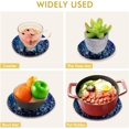 thumbnail image 4 of FREEAMG 2 Pcs Cotton Magical Lantern Glowworm Woven Pot Holder Trivets Set,Round Coasters Placemat for Cooking Baking Hot Dish Pan Pot Bowl Teapot(7&9 Inches), 4 of 6