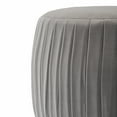 thumbnail image 5 of Adore Decor Jolie Modern Pleated Velvet Ottoman in Gray, 5 of 7