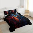 thumbnail image 3 of Homewish Cartoon Western Dragon Queen Comforter Set, Horror Animal Bedding Sets, Teens Kids Boys Men Reversible Bedding Comforter Set, Microfiber Bedroom Decor, 3 Pieces, 3 of 8