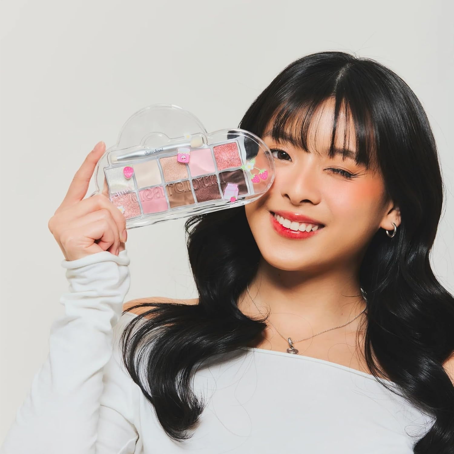 dearcloud Sky/Shadow – Strawberry Garden – eye shadow palette makeup with 10 Ultra-Fine Pigments & Dual-Ended eyeshadow brush – Korean beauty eye makeup (Strawberry Garden)&nbsp;