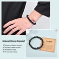 thumbnail image 3 of Men Bracelet for Dad, Grandpa, Stepdad, Bonusdad, Daddy, Papa, Man, Son, Boyfriend, Brother, Nature Stone Bead Bracelets for Men, Father's Day Christmas Valentine's day Thanksgiving Birthday Gifts, 3 of 4