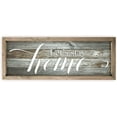thumbnail image 1 of Let's Stay Home Rustic Wood Wall Sign 12x36 (Gray with Frame), 1 of 1