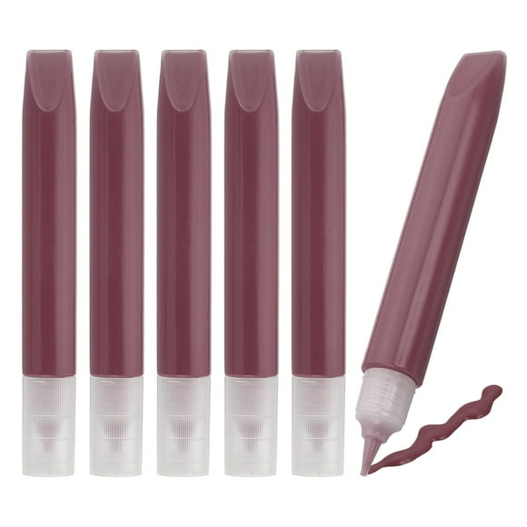 6 Pack Suncatcher Paint Pens, Wine Red Sun Catcher Paint Pens 10ML Each Stained Glass Paint Window Art Kit for Painting Glass Pigment Crafts