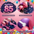 thumbnail image 4 of Pink Glitter Happy 85th Birthday Banner Gold Stars 85th Birthday Display Floral Decor Balloon Design Birthday Backdrop for 85th Birthday Party Senior Celebration Indoor Party, 4 of 9
