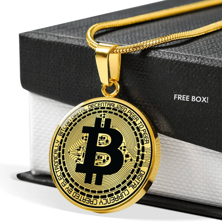 Gold bitcoin deals pendant