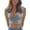 Grey, variant on Women Going Out Summer Tank Tops V Neck Short Sleeve Racer Back Neck Crop Undershirts,Brown,S